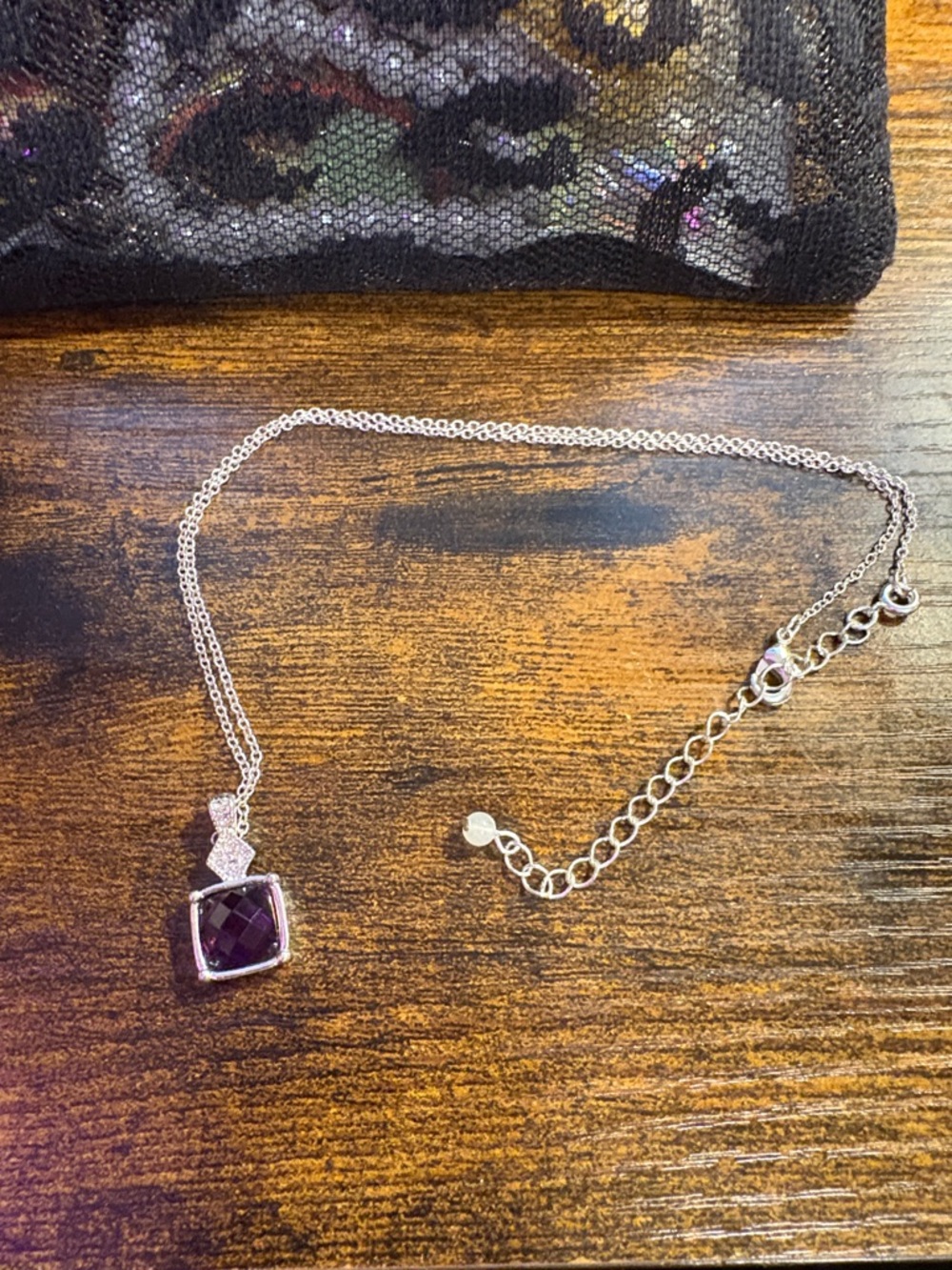 Sterling Silver Amethyst Pendant Necklace - GIVVY